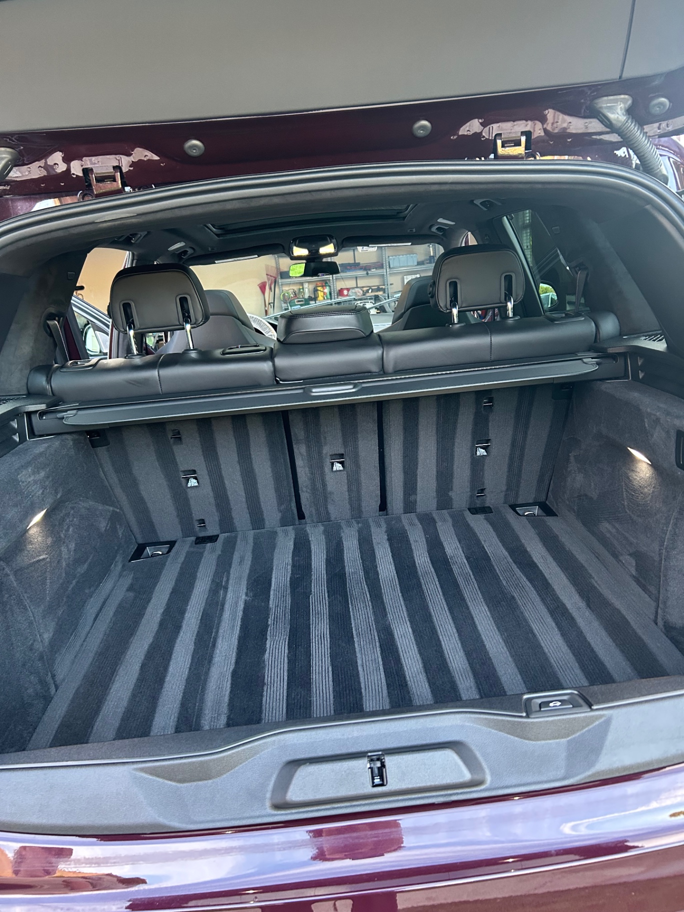 SUV cargo area after carpet shampoo and deep interior cleaning