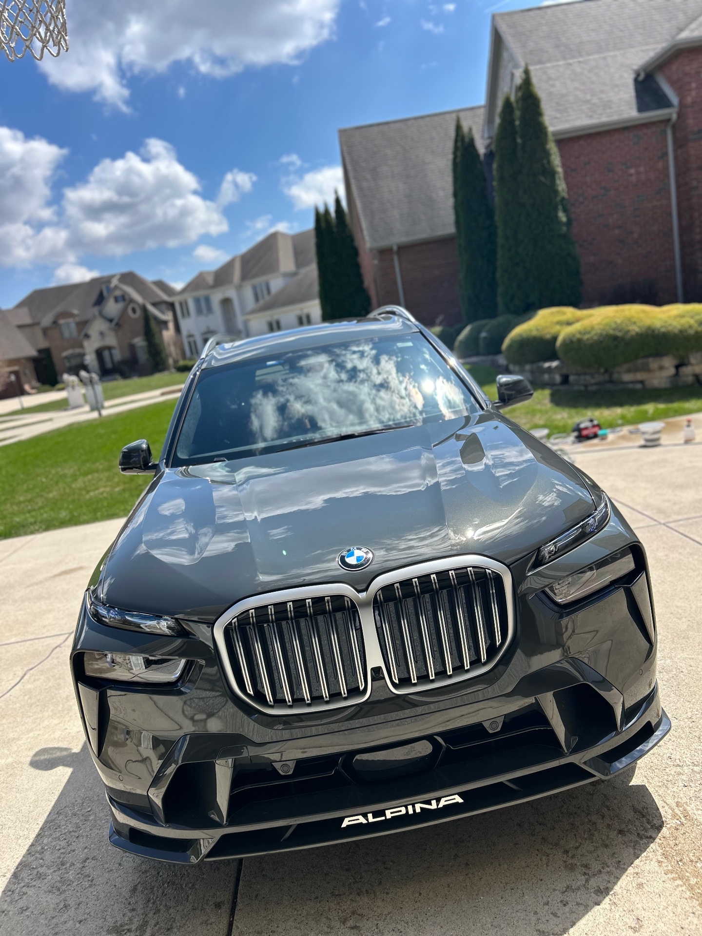 BMW X7 Alpina after detail with high-gloss exterior finish